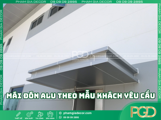 Các yếu tố cần lưu ý khi làm mái đón alu theo mẫu khách yêu cầu