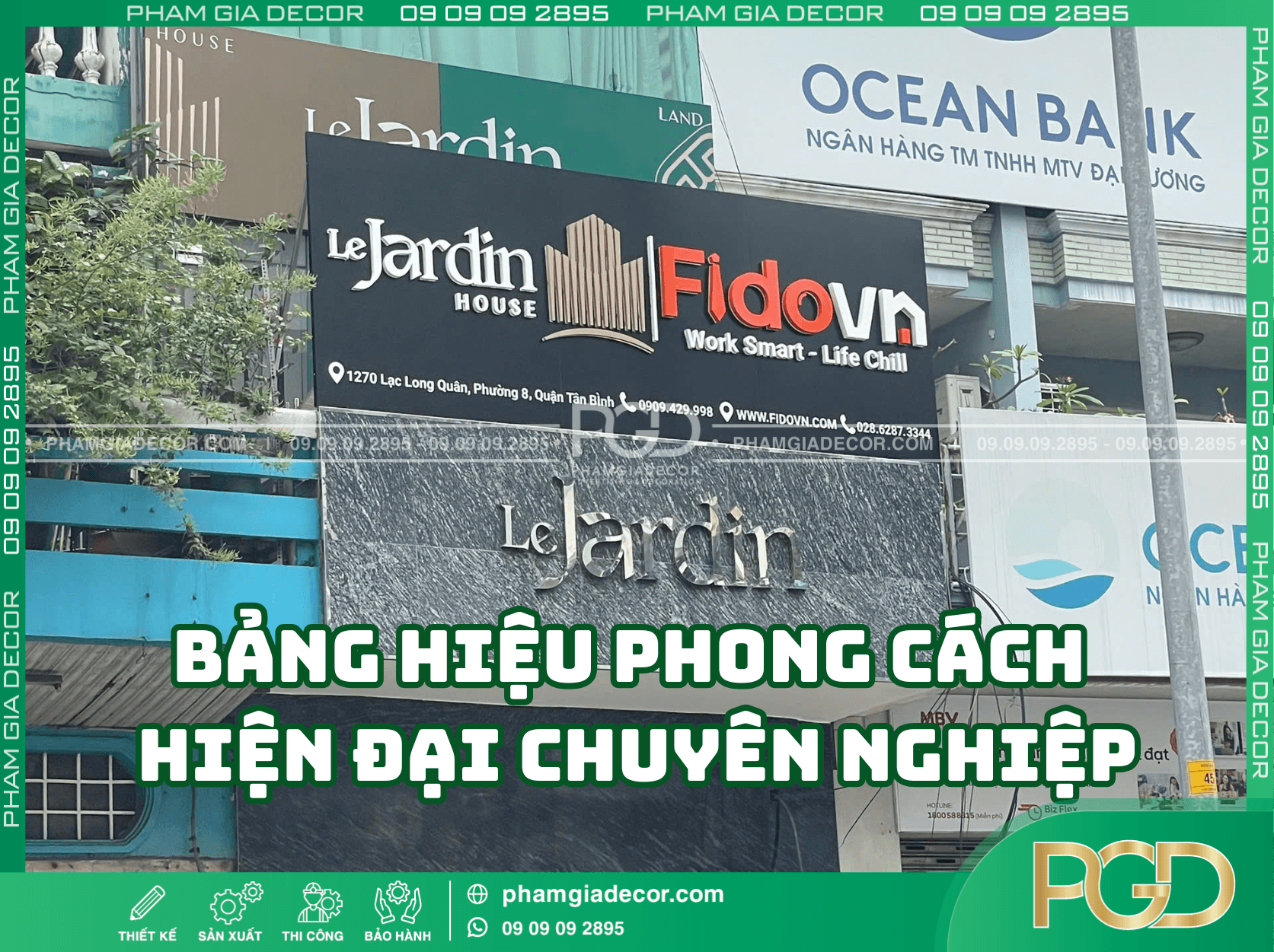 Cách thiết kế bảng hiệu đẹp chuyên nghiệp cho thương hiệu lớn