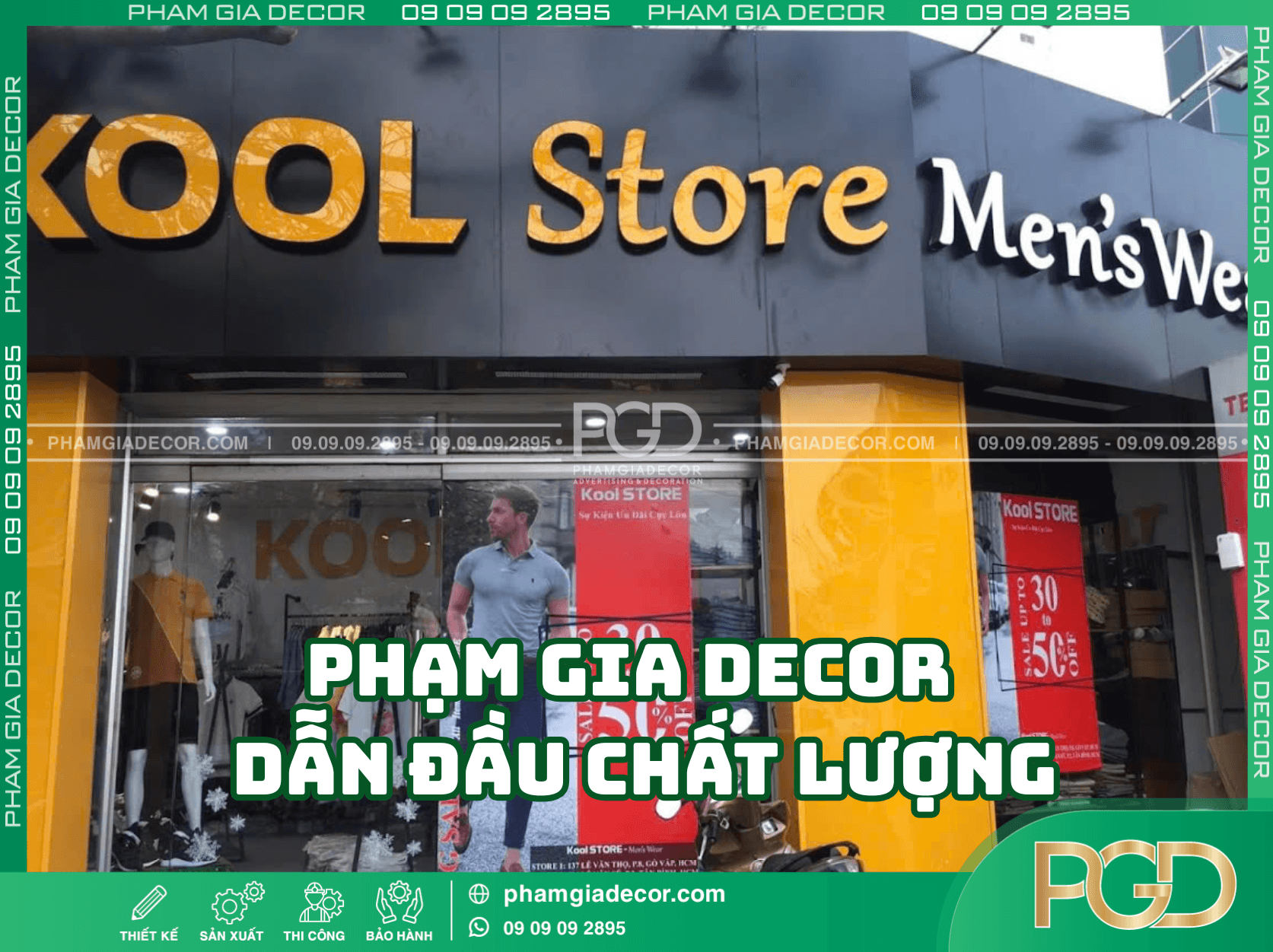 Phạm Gia Decor dẫn đầu chất lượng thi công bảng hiệu quảng cáo 