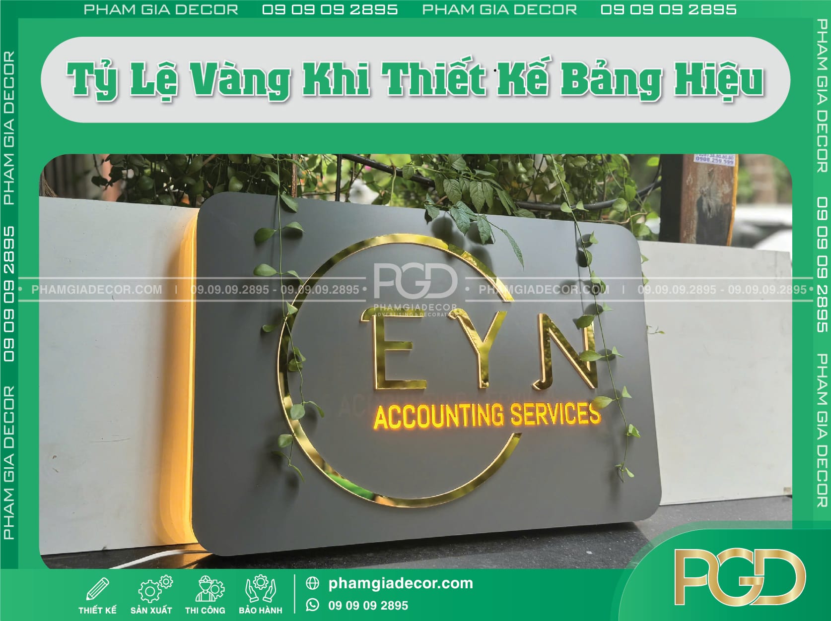 Hình ảnh minh họa tỷ lệ vàng trong Thiết Kế Bảng Hiệu Đẹp cân đối.