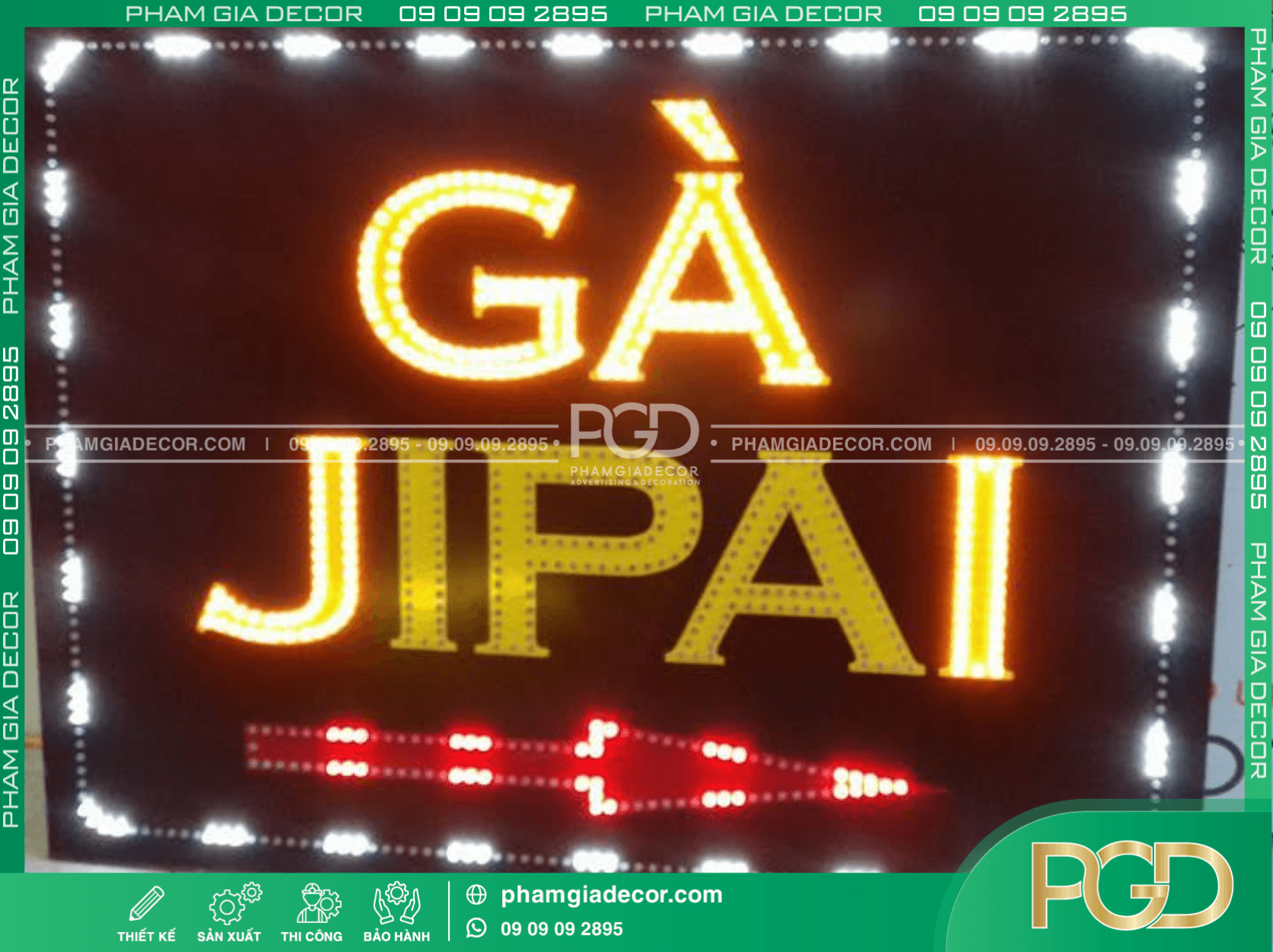 hộp đèn LED viền nháy