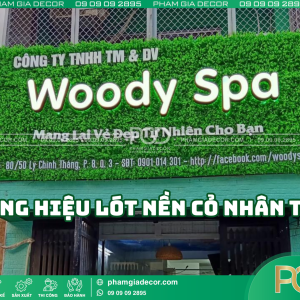 Kỹ thuật thi công bảng hiệu lót cỏ nền nhân tạo