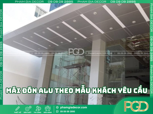 Lợi ích khi làm mái đón alu theo mẫu khách yêu cầu