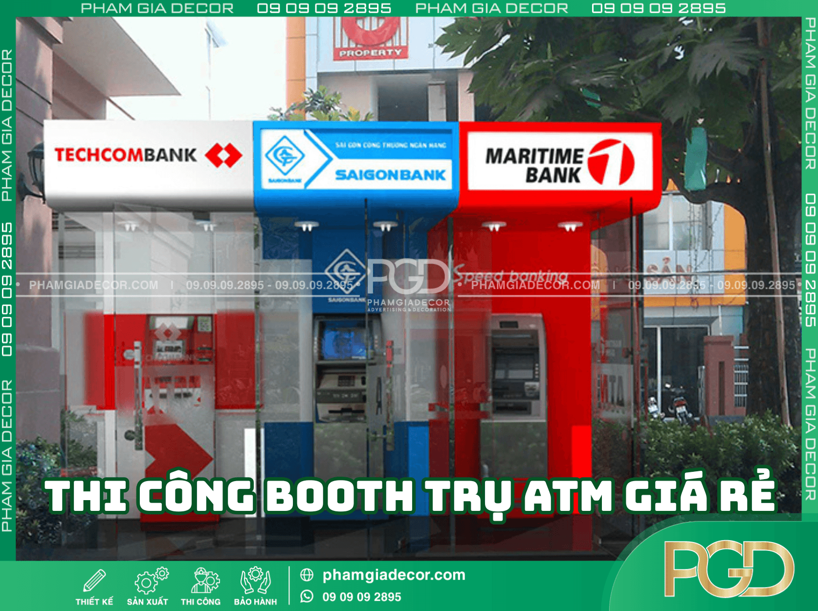 Lưu ý khi thi công booth atm giá rẻ