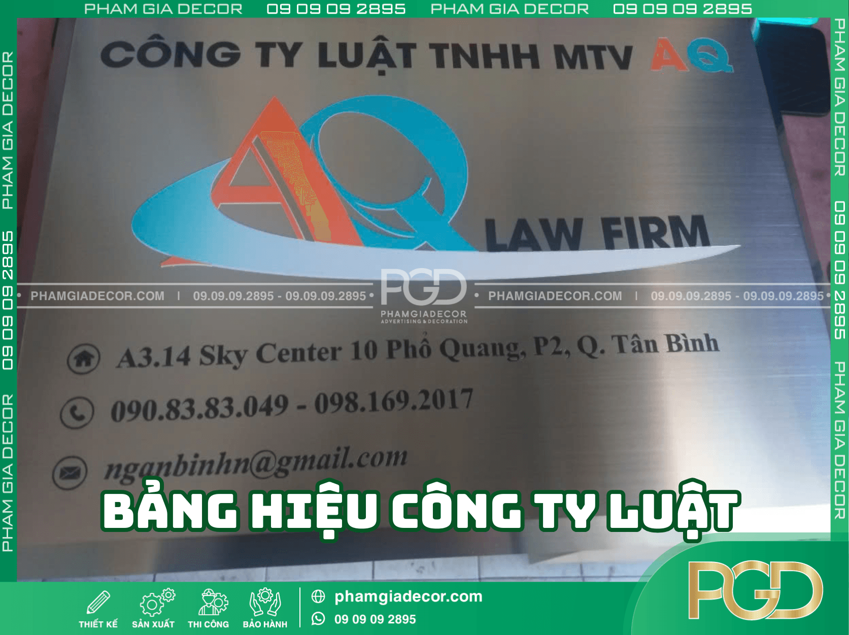 Mẫu Bảng Hiệu Công Ty Luật theo tiêu chuẩn