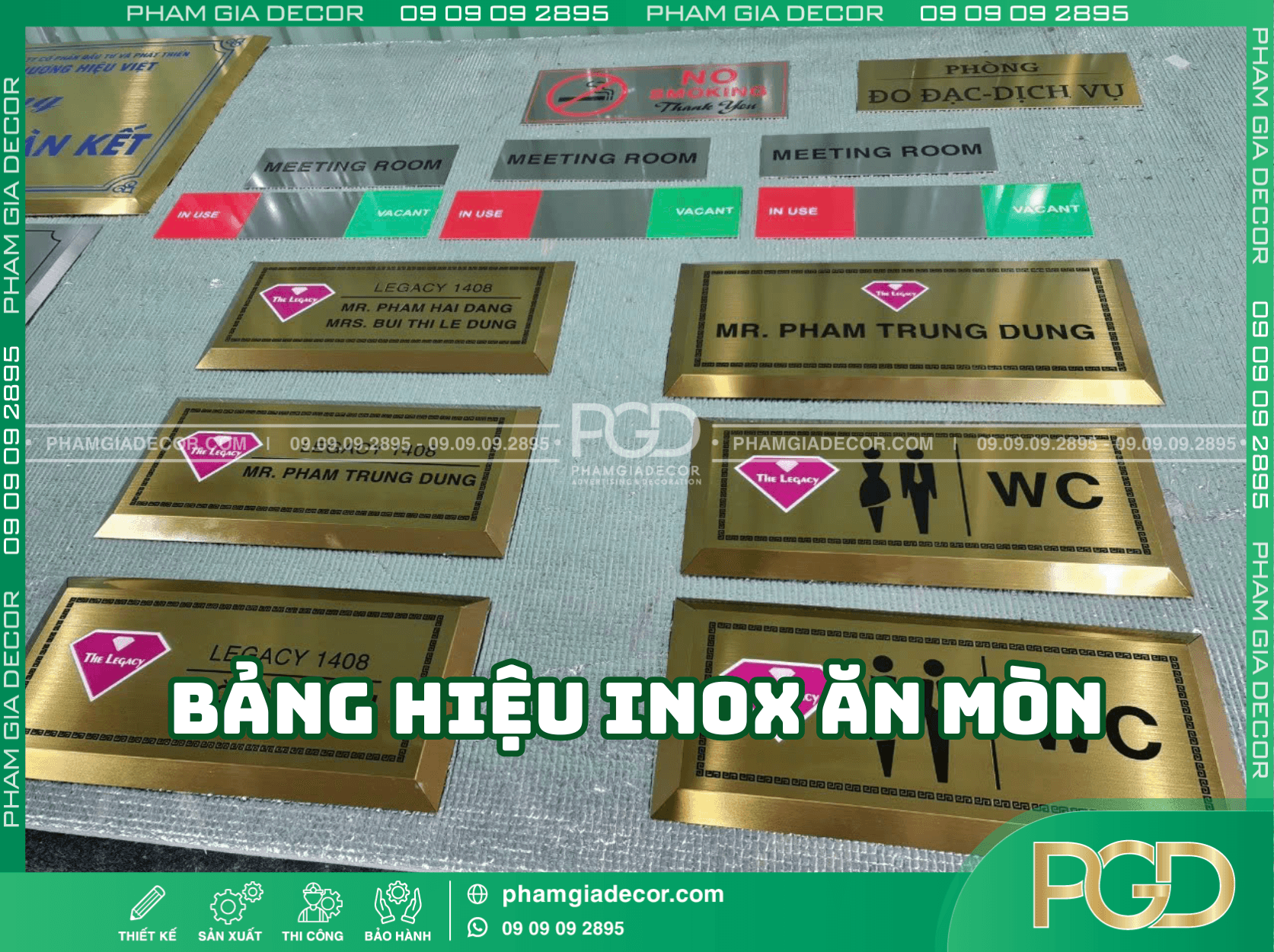 Mẫu Bảng Hiệu Công Ty Inox ăn mòn bền đẹp theo năm tháng