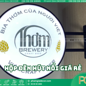 Quy trình thi công hộp đèn hút nổi giá rẻ