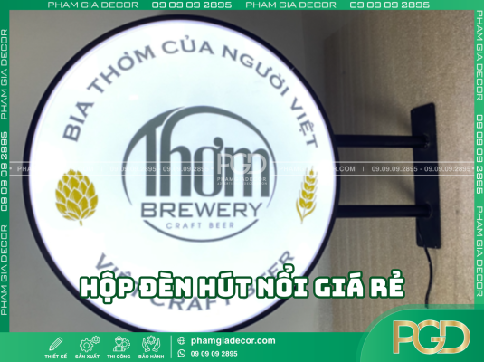 Quy trình thi công hộp đèn hút nổi giá rẻ