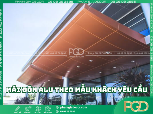 Quy trình thi công mái đón alu theo mẫu khách yêu cầu