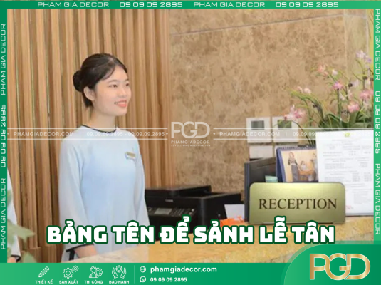 Tại sao bảng tên để sảnh lễ tân cần sang trọng
