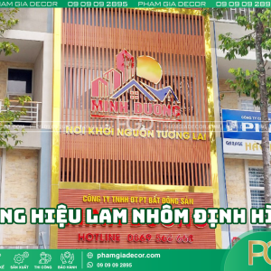 Thẩm mỹ khi làm bảng hiệu lam nhôm định hình