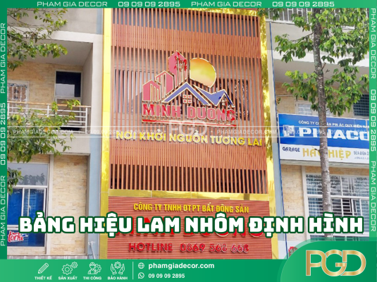 Thẩm mỹ khi làm bảng hiệu lam nhôm định hình