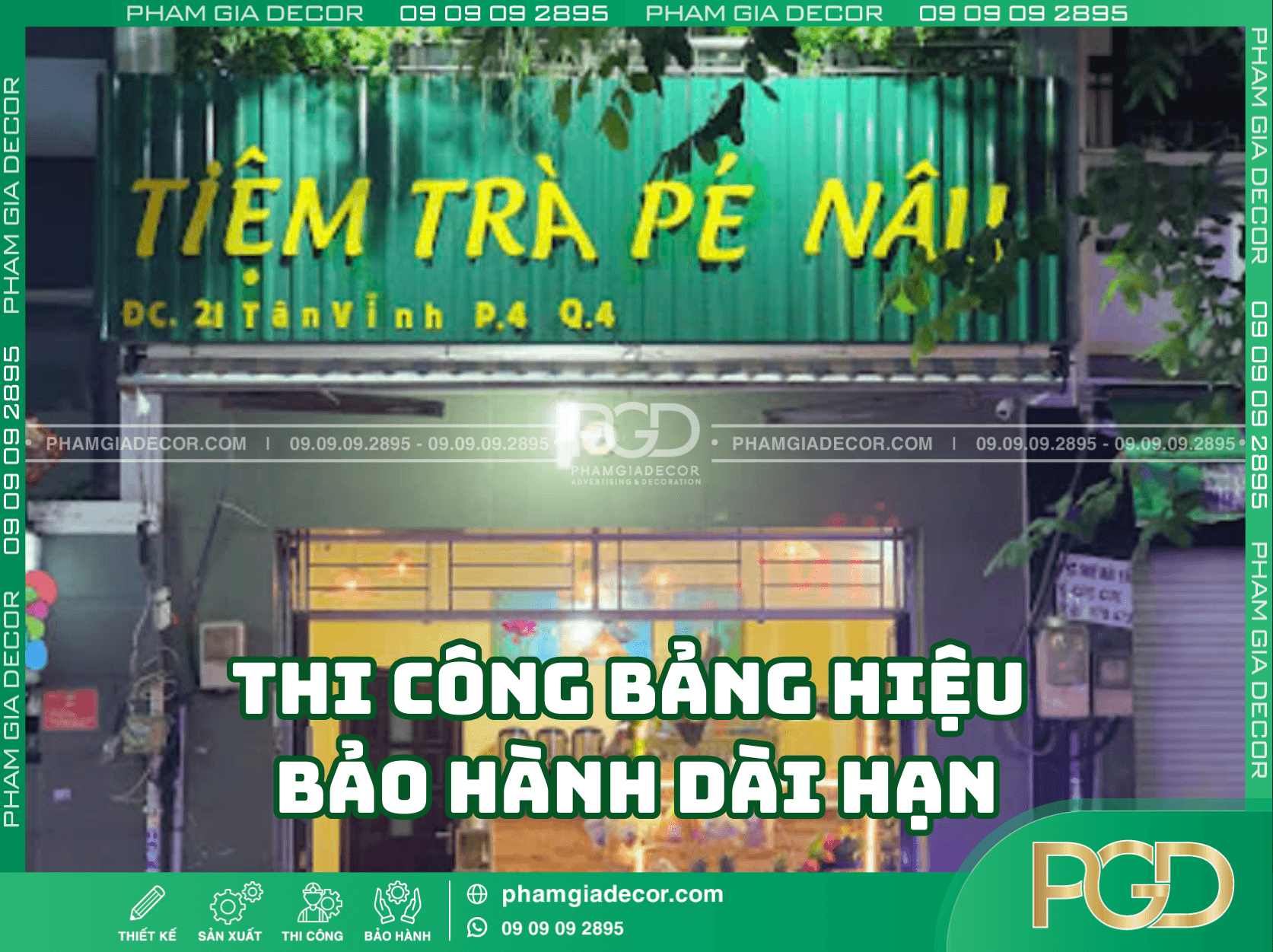 Thi công bảng hiệu giá rẻ bảo hành dài hạn TP.HCM