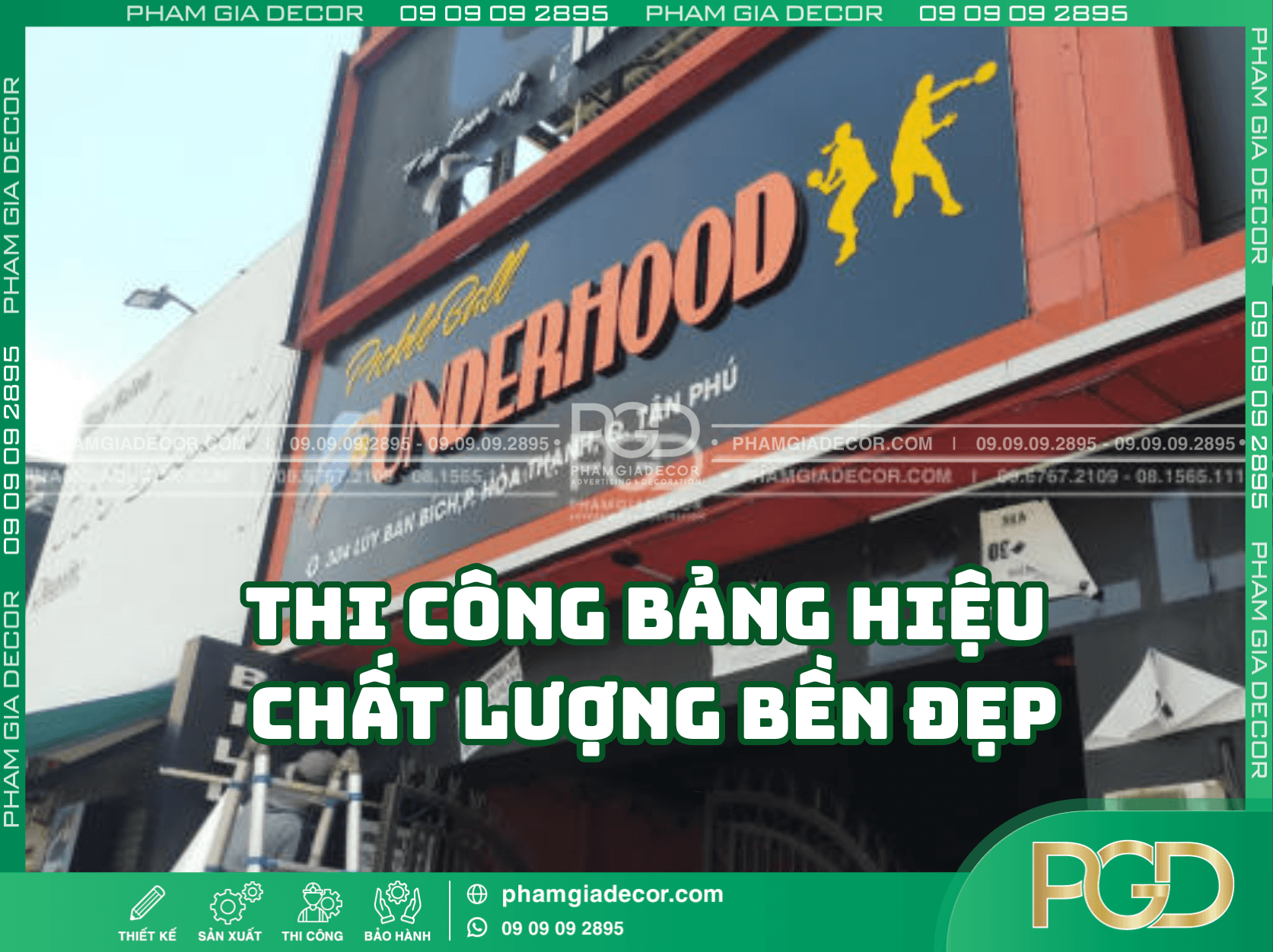 Thi công bảng hiệu giá rẻ chất lượng bền đẹp tại TP.HCM