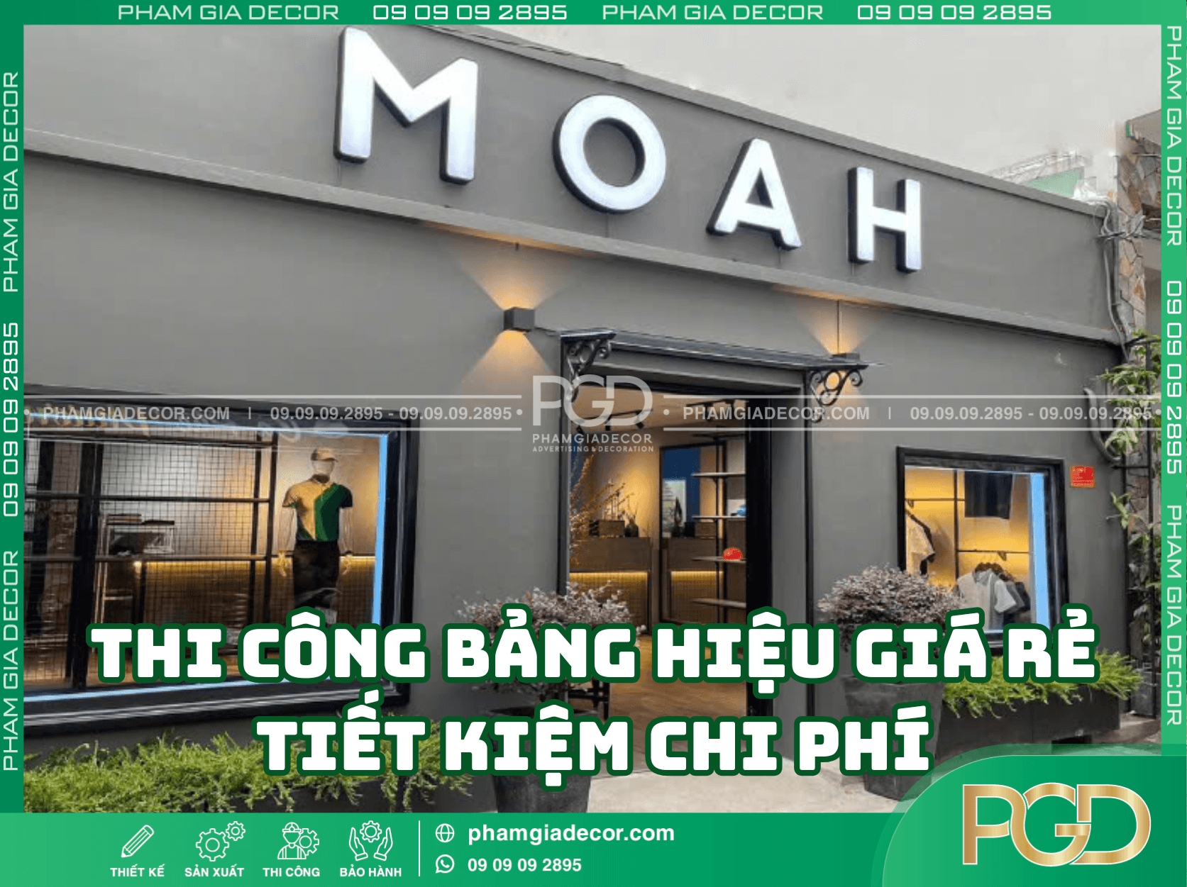 Thi công bảng hiệu giá rẻ tiết kiệm chi phí hiệu quả