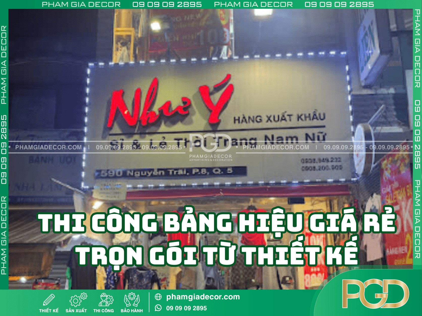 Thi công bảng hiệu giá rẻ trọn gói từ thiết kế đến lắp đặt