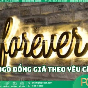 Ảnh thi công logo chữ nổi cho bảng hiệu quảng cáo