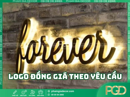 Ảnh thi công logo chữ nổi cho bảng hiệu quảng cáo