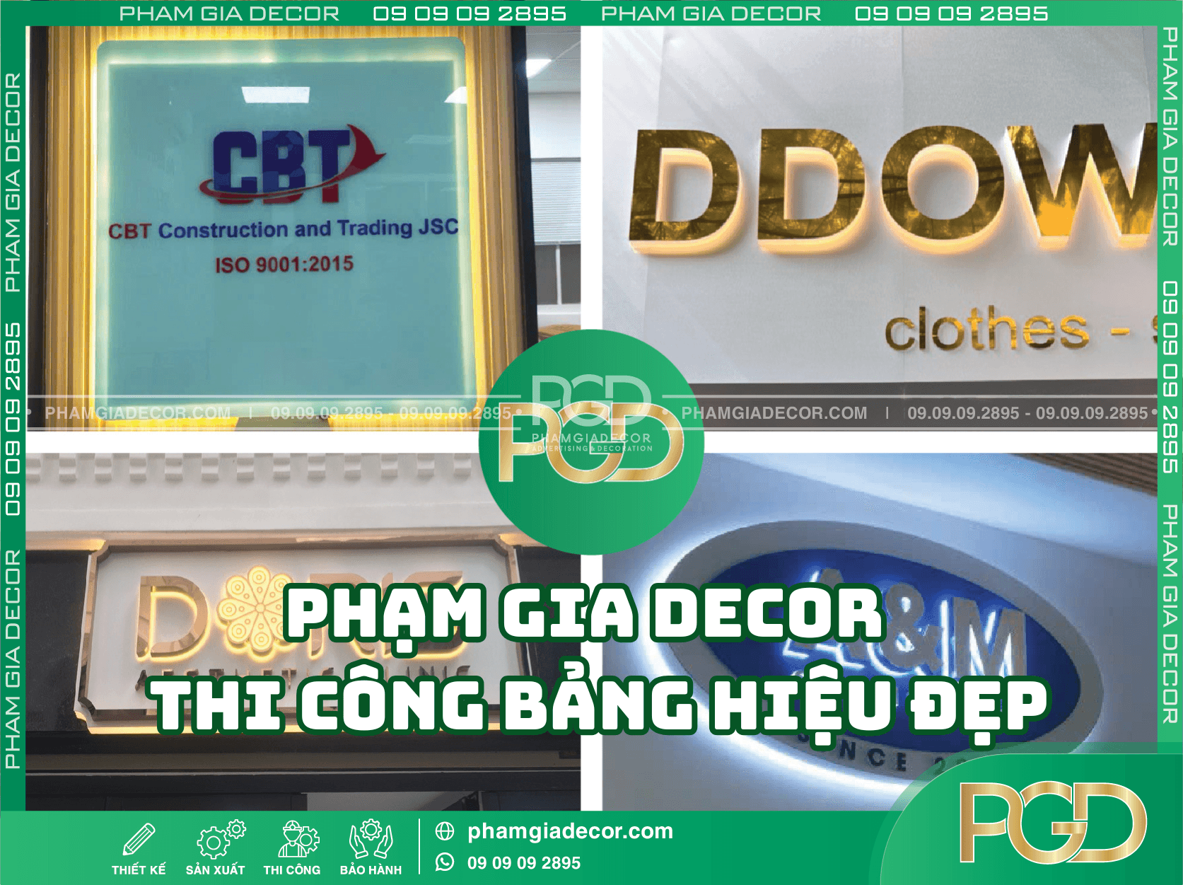Phạm Gia Decor thiết kế thi công bảng hiệu quảng cáo đẹp tại TP.HCM 