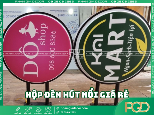 Tiết kiệm chi phí với hộp đèn hút nổi giá rẻ