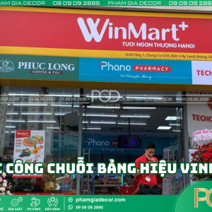 Tiêu chí thi công chuỗi bảng hiệu VinPro nổi bật về đêm