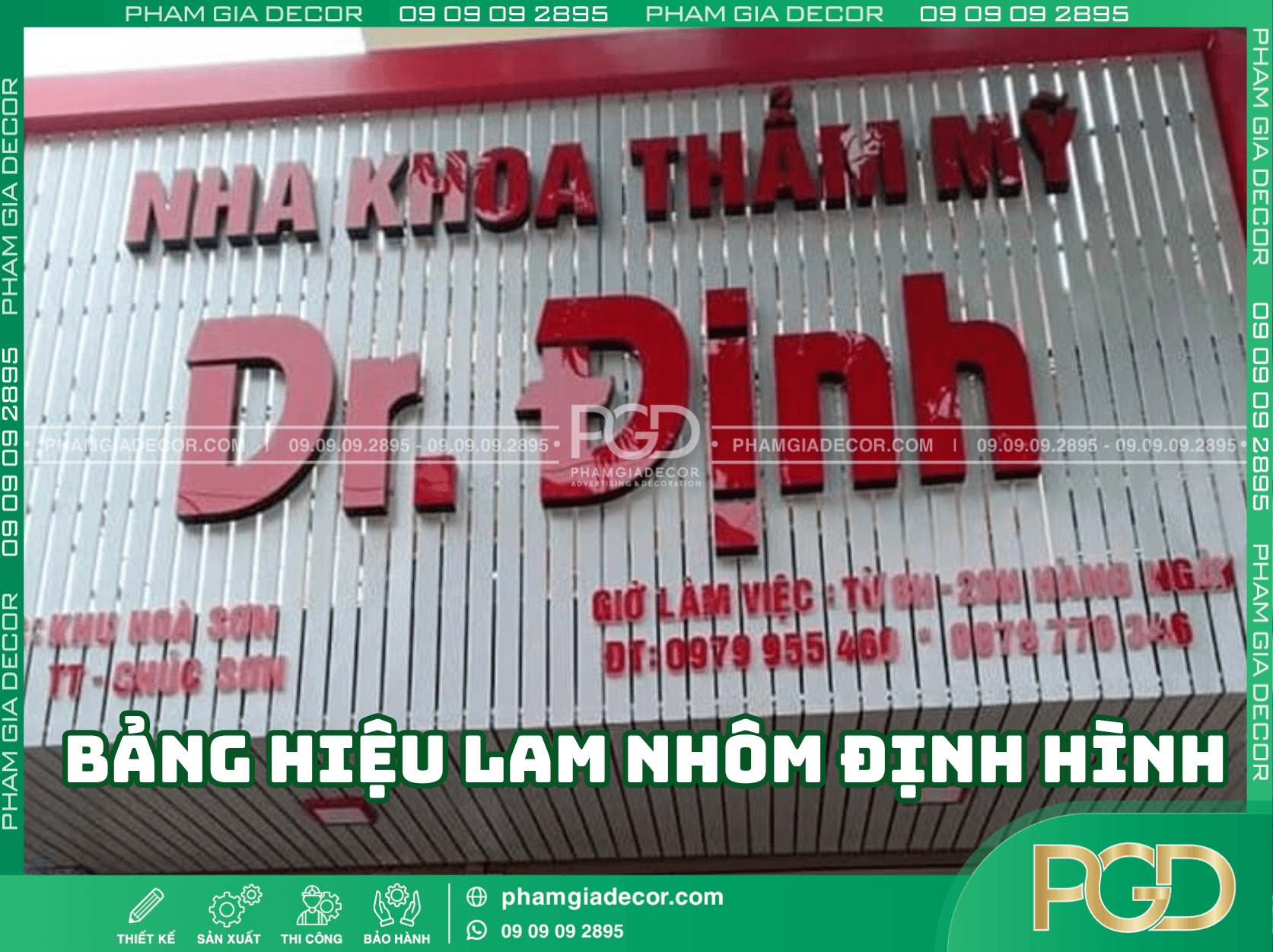 Tối ưu chi phí bảng hiệu lam nhôm định hình