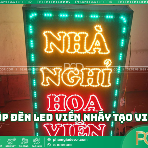 Tối ưu chi phí khi làm hộp đèn LED viền nháy tạo viền