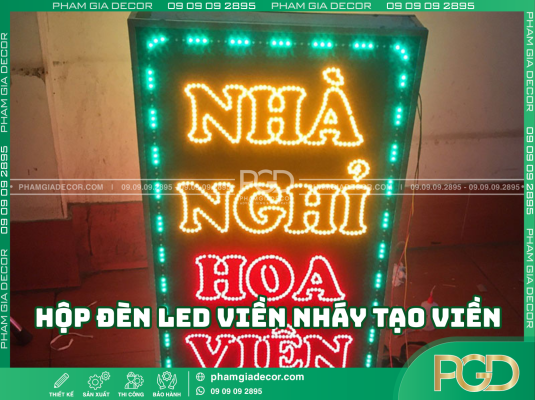 Tối ưu chi phí khi làm hộp đèn LED viền nháy tạo viền