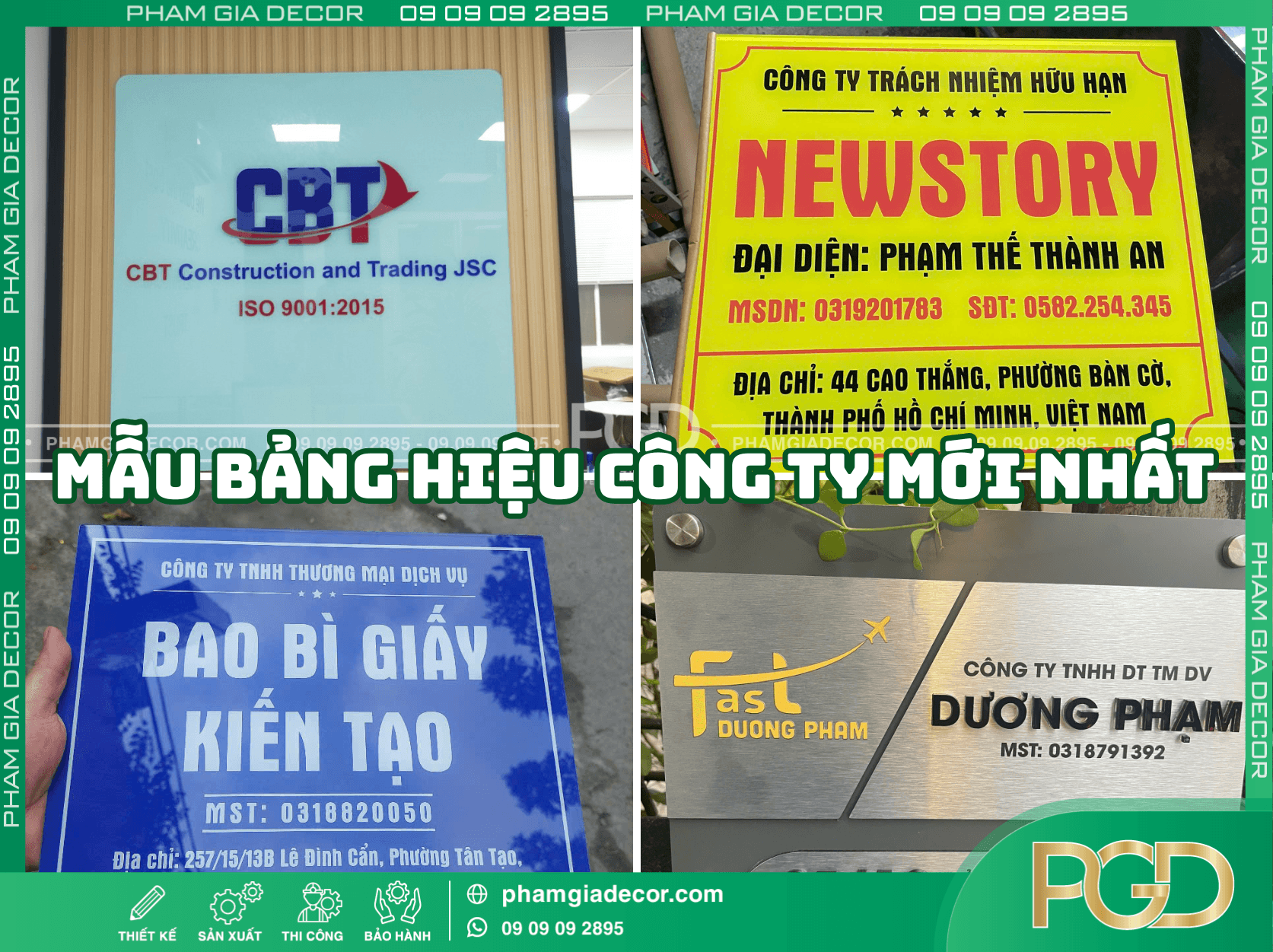 Cập nhật các Mẫu Bảng Hiệu Công Ty hợp xu hướng