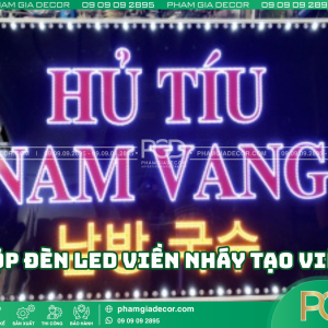 Vật liệu thi công hộp đèn LED viền nháy tạo viền