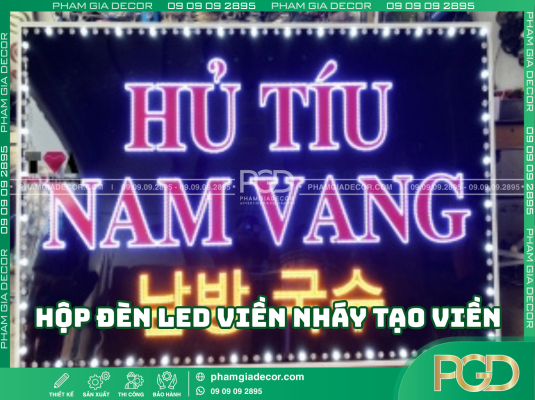 Vật liệu thi công hộp đèn LED viền nháy tạo viền