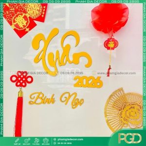 Bảng báo giá chi tiết cho các mẫu chữ xuân trang trí tết tại Phạm Gia Decor