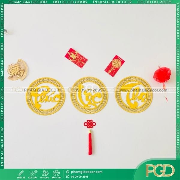 Lưu ý khi sử dụng chữ trang trí tết cổ truyền bền đẹp