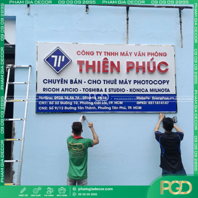 thi công bảng hiệu alu chữ nổi giá rẻ