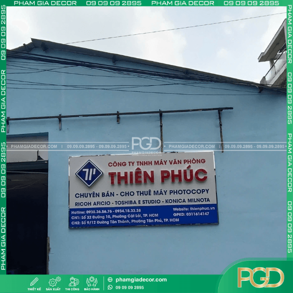 thi công bảng hiệu alu chữ nổi giá rẻ