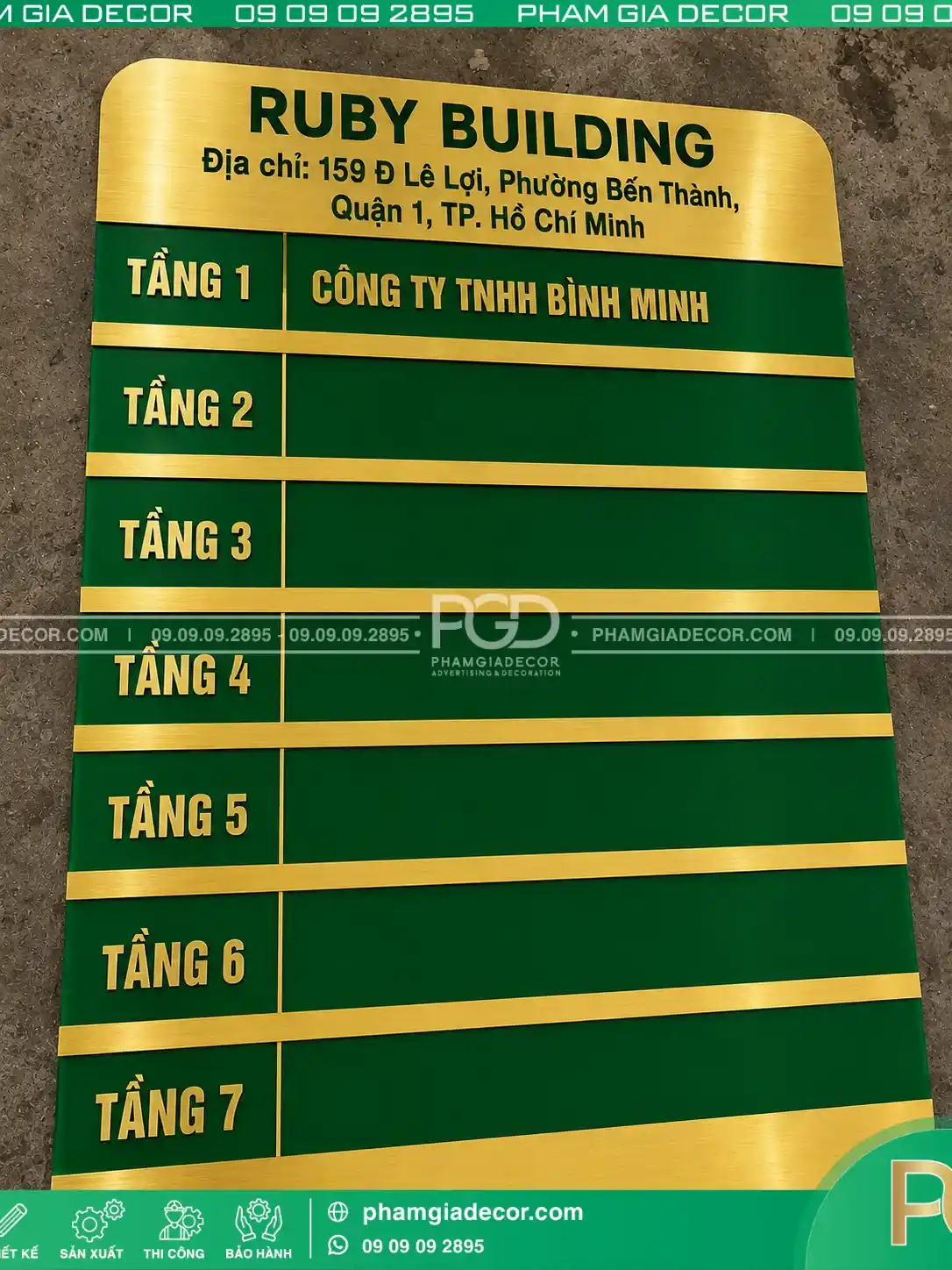 Làm biển chỉ dẫn, biển phòng ban, bảng tin