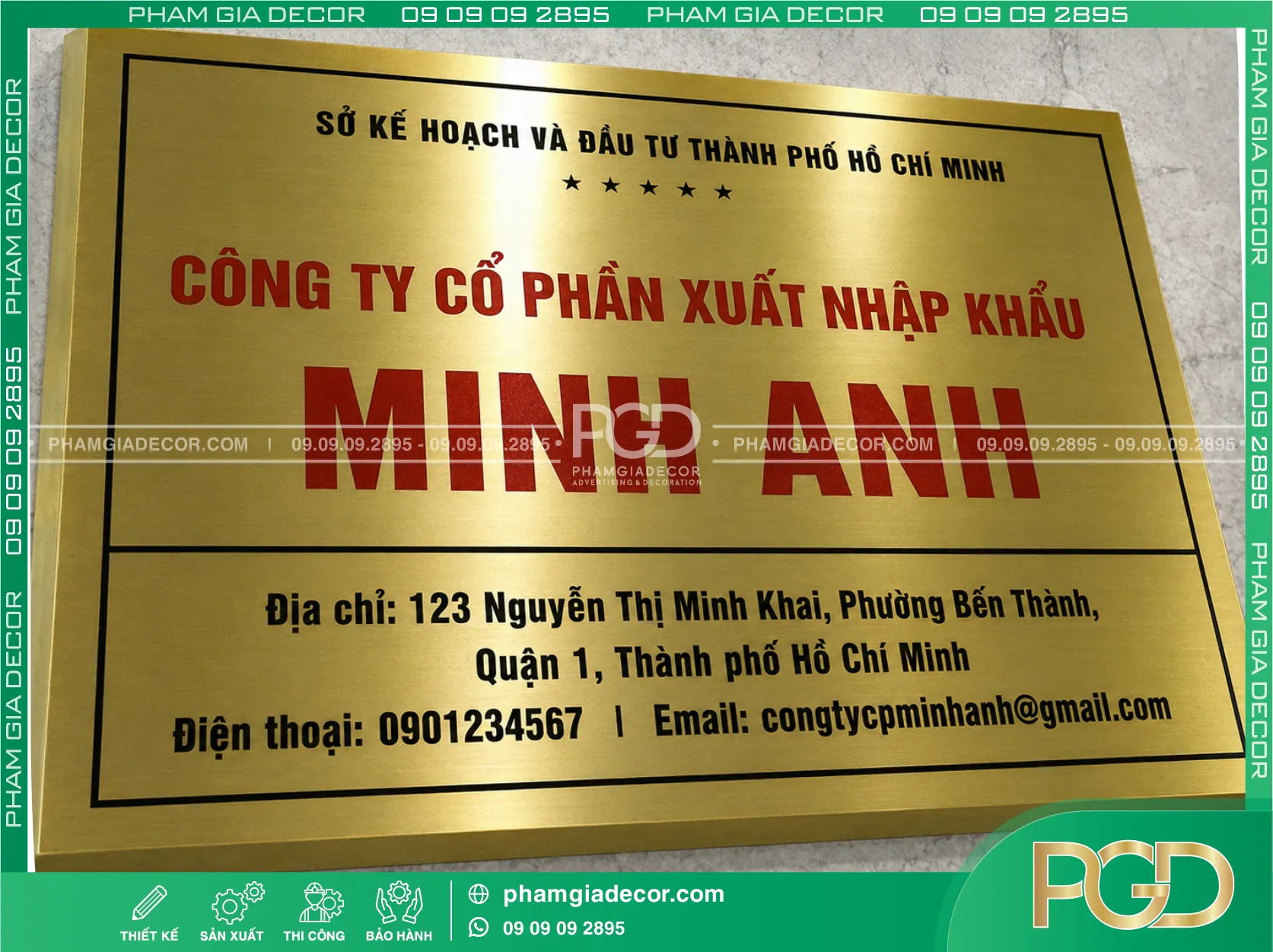 Biển chức danh, Bảng tên công ty, biển phòng ban