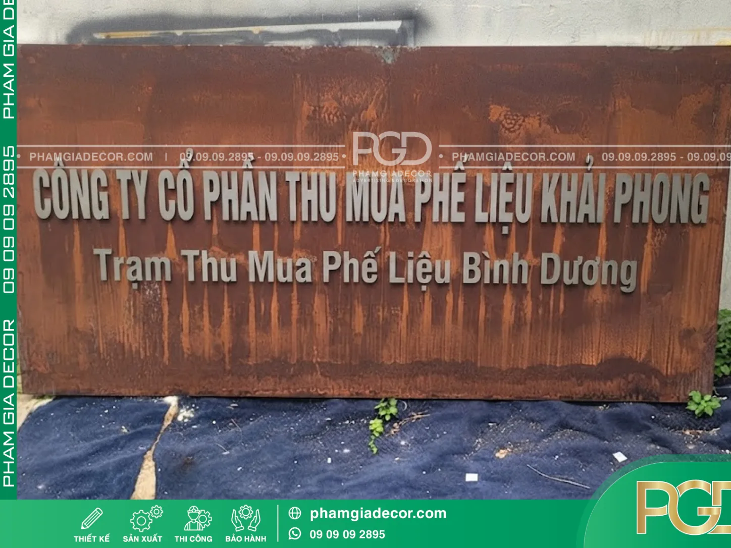 Top 10 mẫu bảng hiệu gỉ sét hiện nay