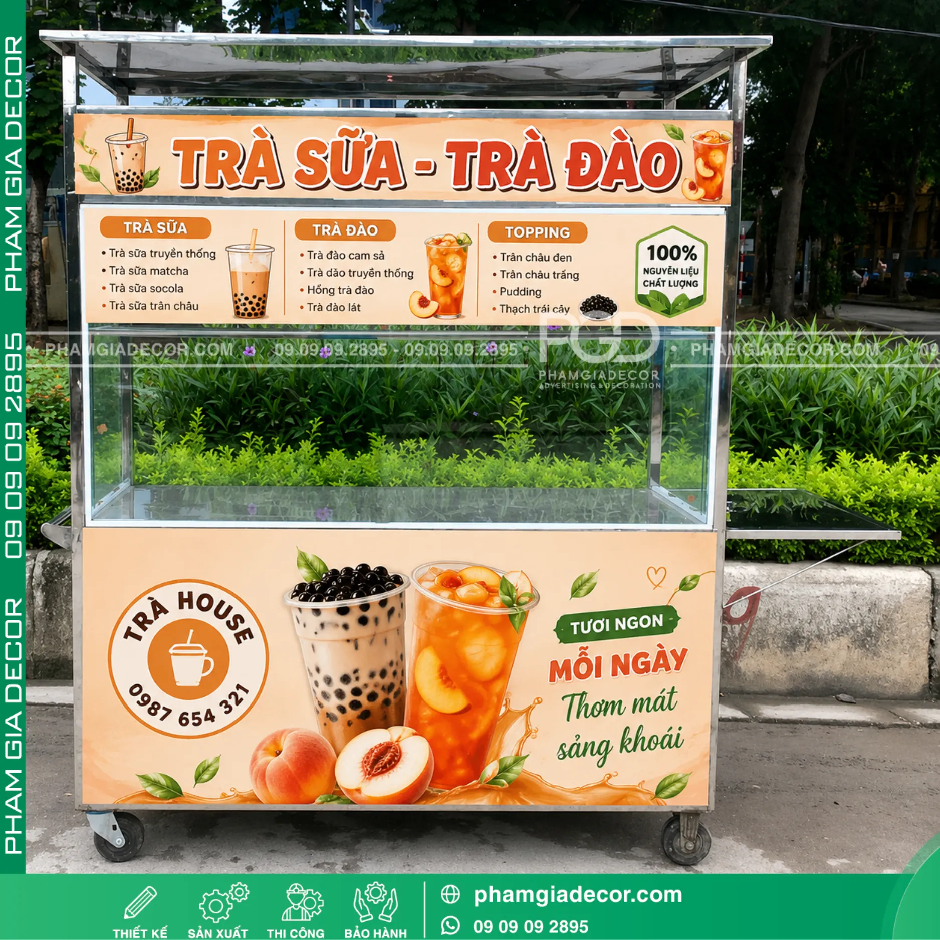 Bảng hiệu xe trà sữa giá rẻ 5 Bảng hiệu xe trà sữa giá rẻ - Ảnh 4