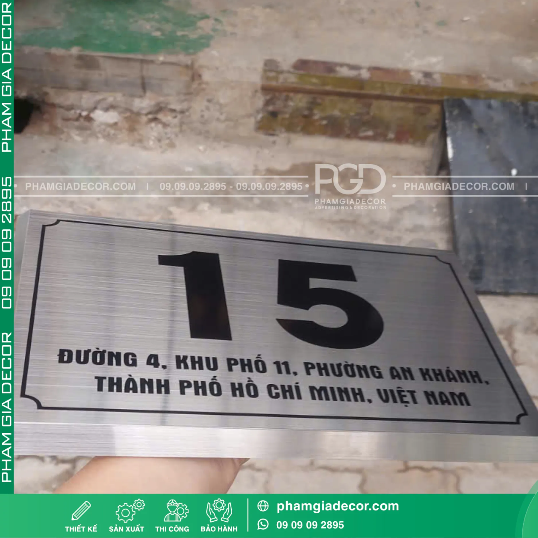 Làm bảng số nhà theo yêu cầu 10 Làm bảng số nhà theo yêu cầu
