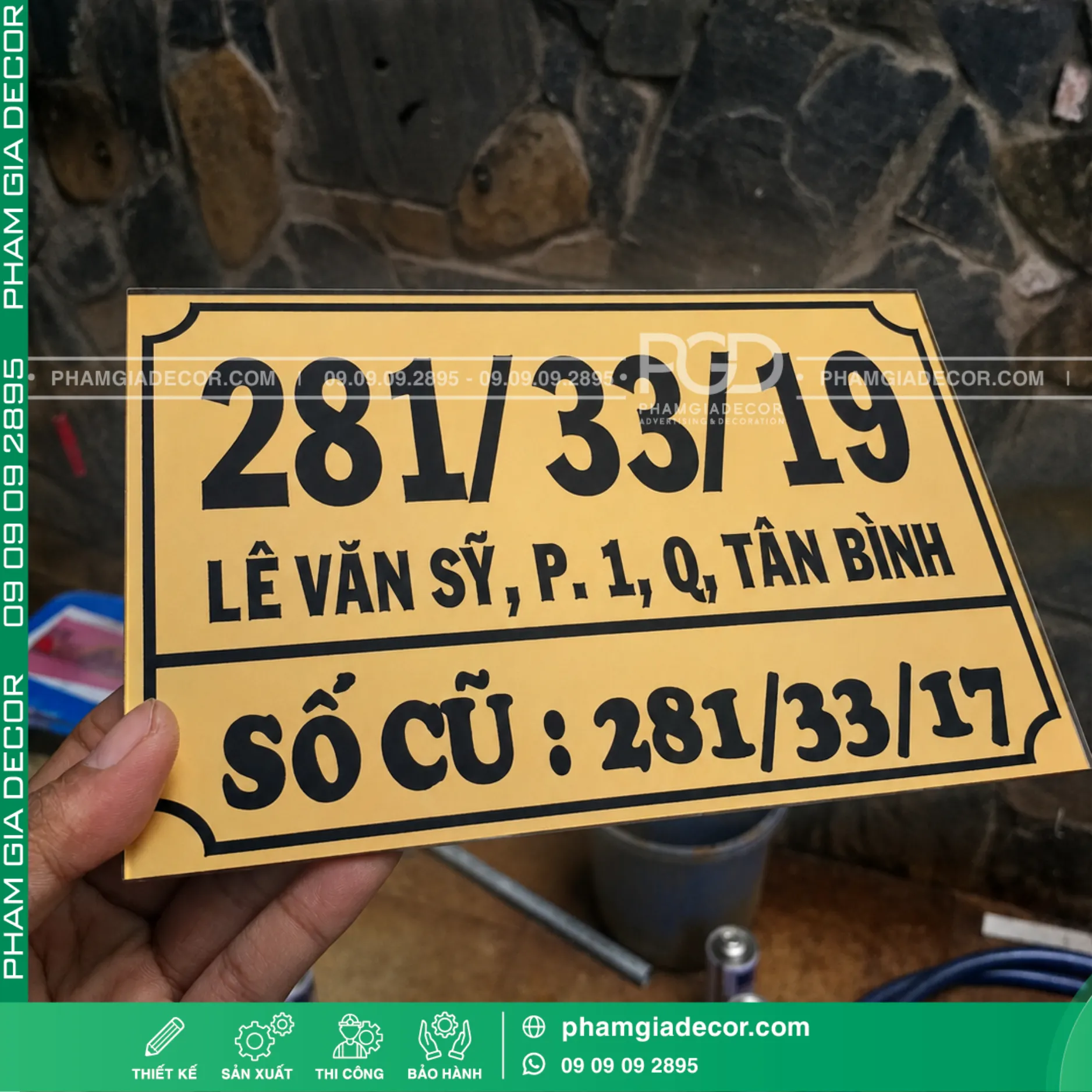 Làm bảng số nhà theo yêu cầu 15 Làm bảng số nhà theo yêu cầu
