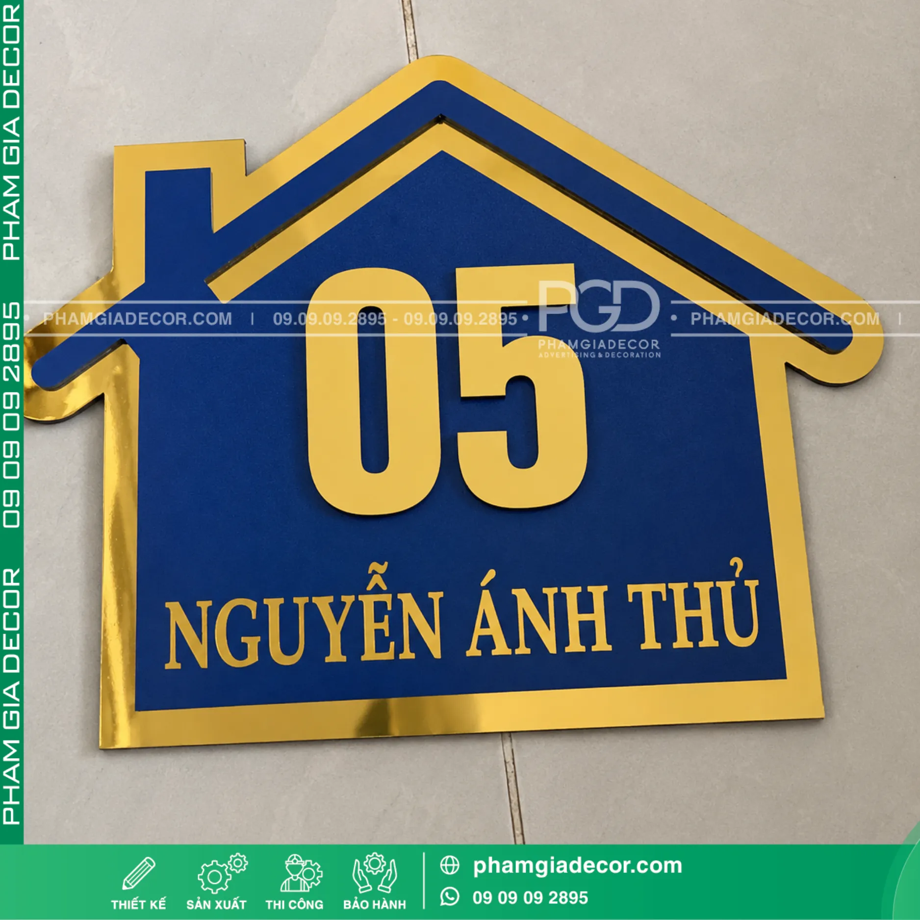 Làm bảng số nhà theo yêu cầu 14 Làm bảng số nhà theo yêu cầu