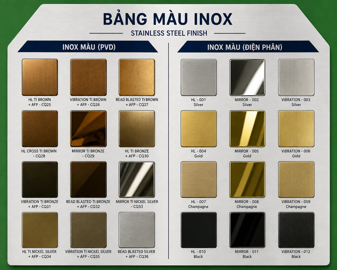 Chất liệu inox quảng cáo 2 Chất liệu inox quảng cáo