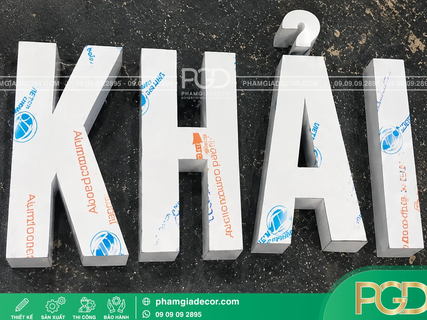 Gia công chữ nổi alu 4 Gia công chữ nổi alu - Ảnh 3
