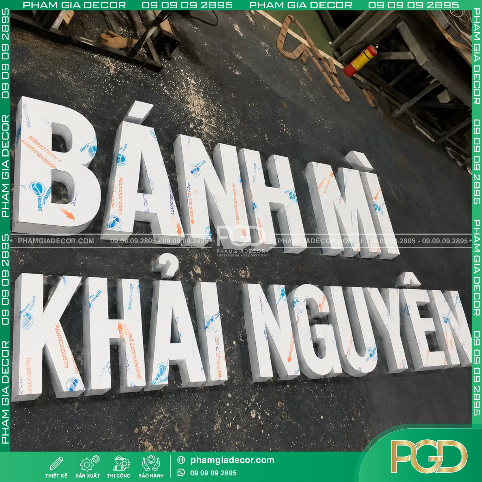 Gia công chữ nổi alu 4 Gia công chữ nổi alu - Ảnh 2