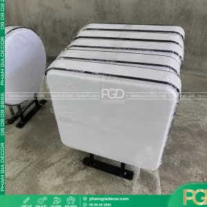 Hộp đèn hút nổi vuông 14 HOP DEN MICA HUT NOI VUONG