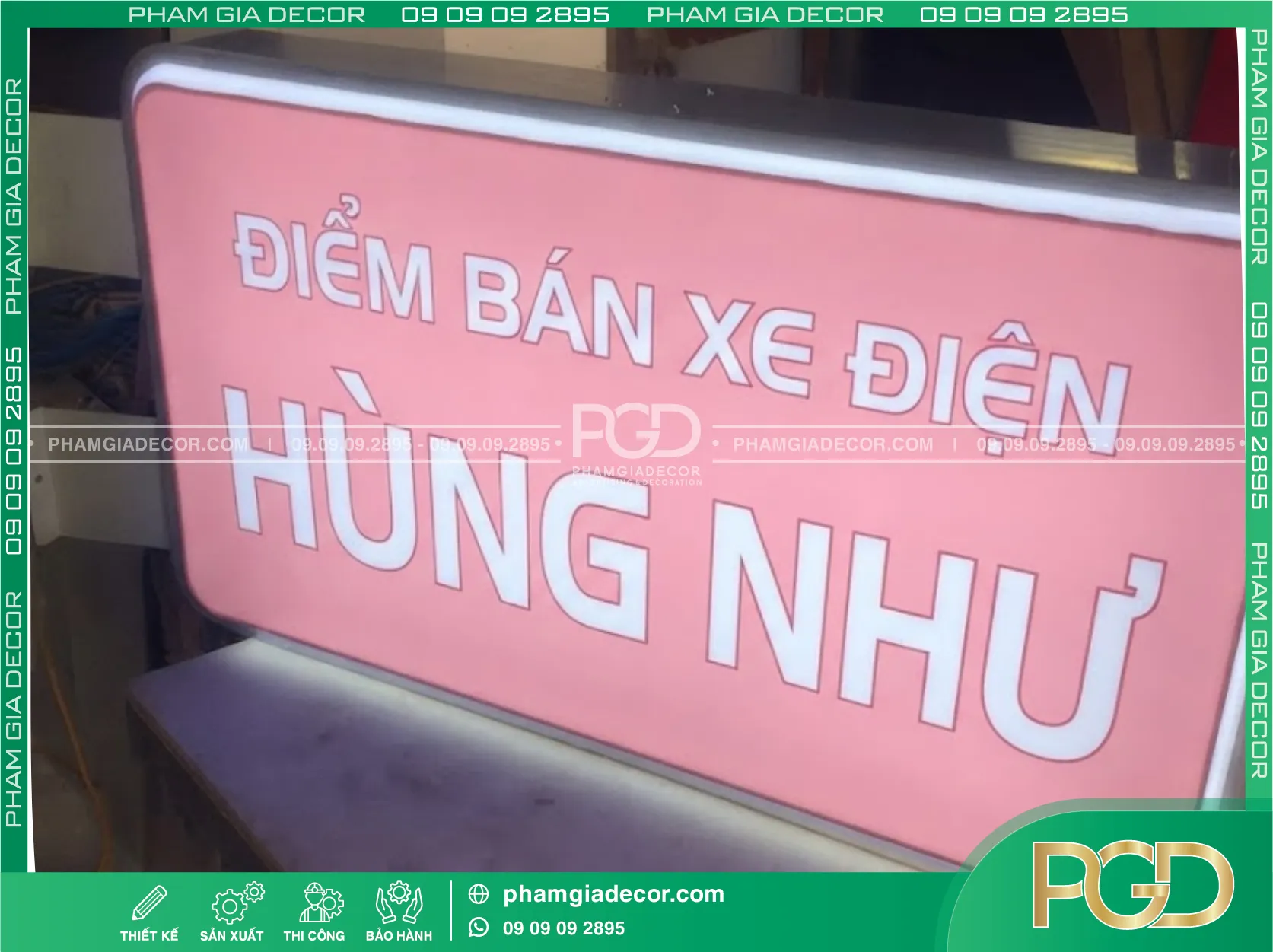 Hộp đèn hút nổi chữ nhật