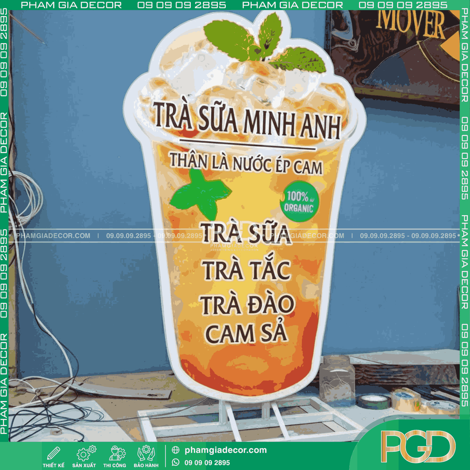 Hộp đè ly trà đào 3 Hộp đè ly trà đào