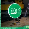Hộp đèn tròn mica