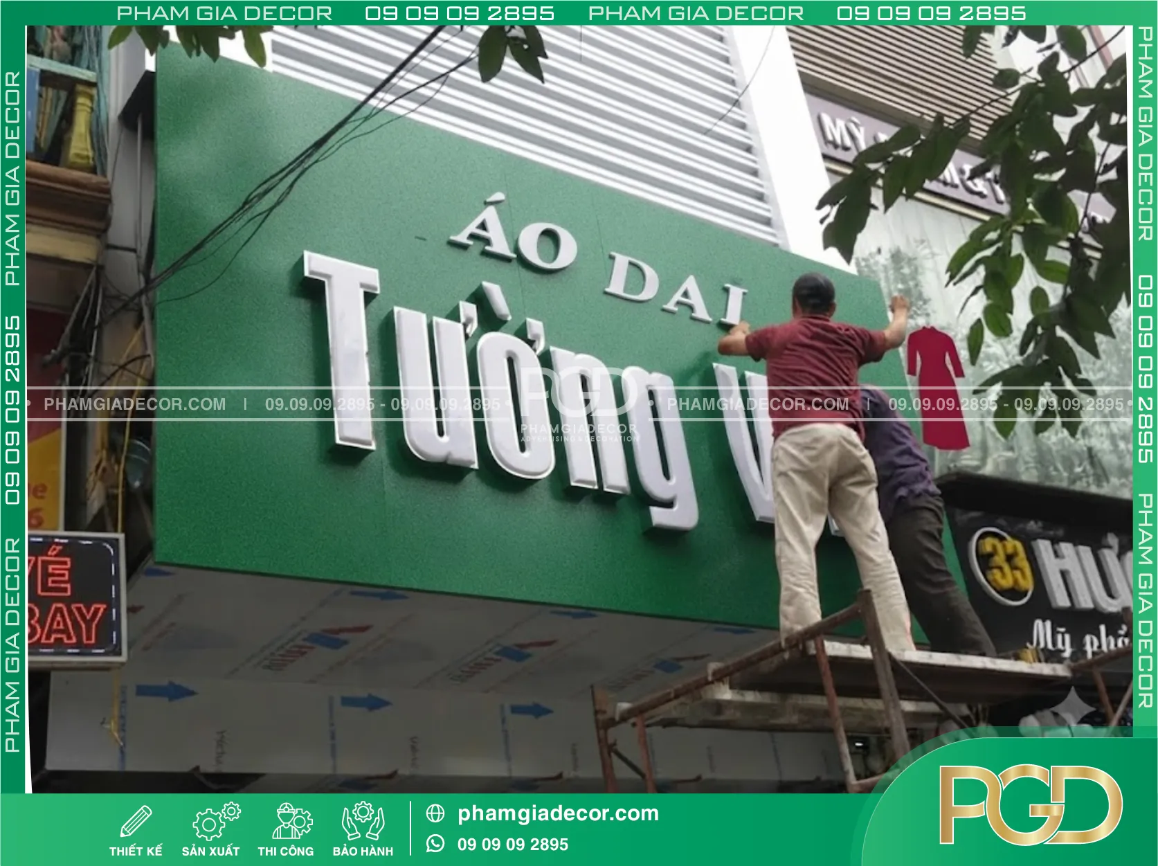 Thi công ốp alu mặt tiền